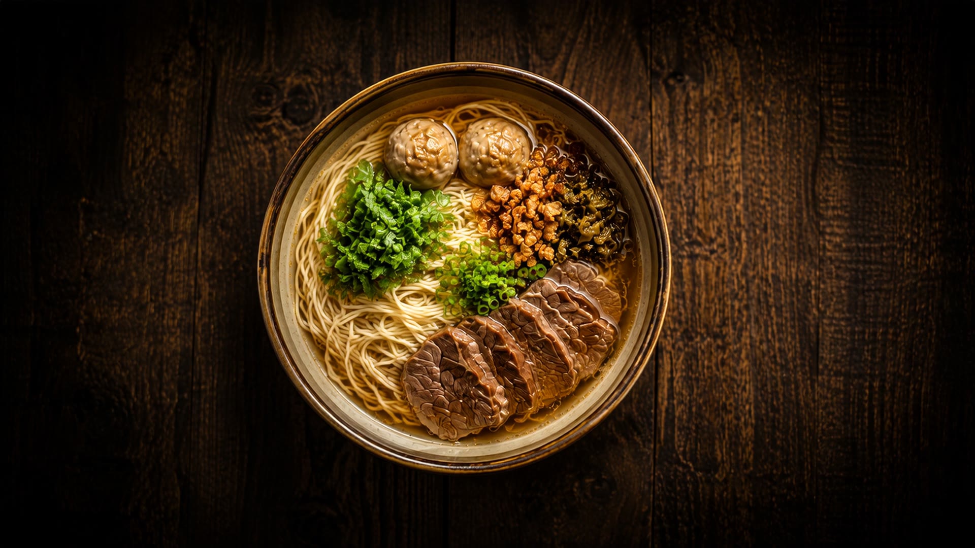 潮州麵湯面與配料細節
