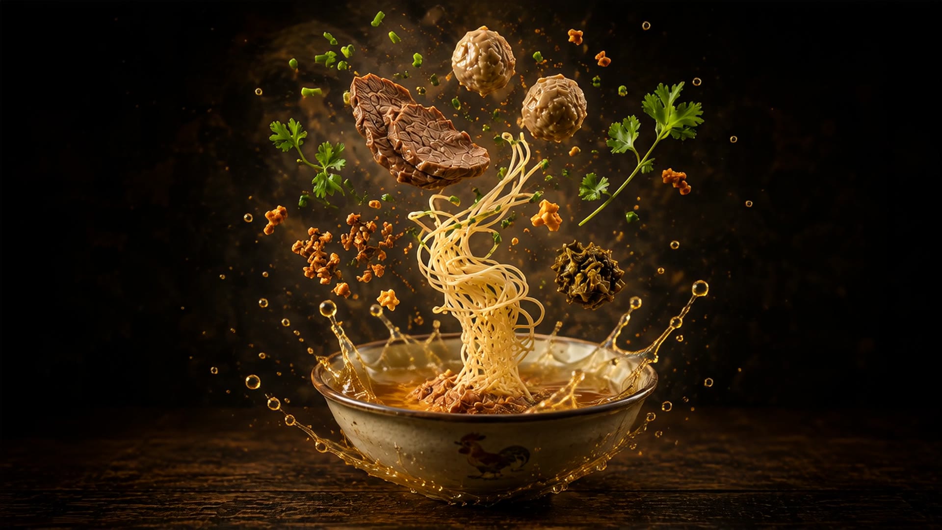 沙茶撈麵與湯