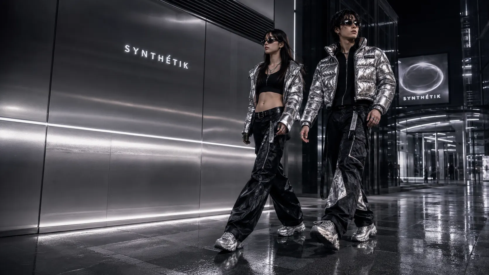 SYNTHÉTIK Chrome Futurewear Y2K landing page preview