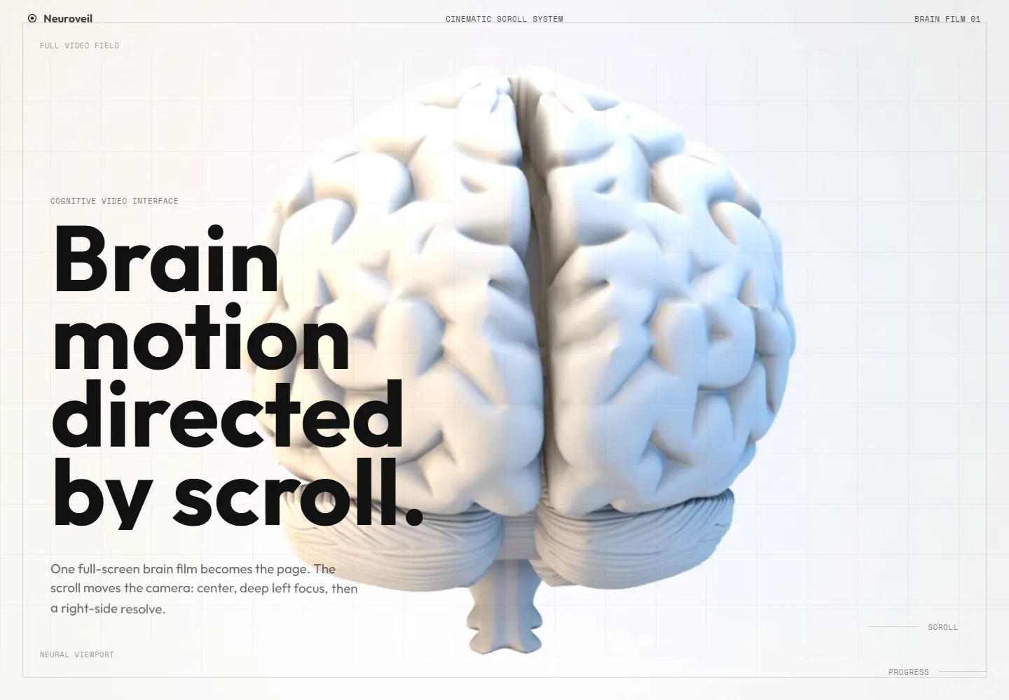 Video brain scroll demo landing page preview