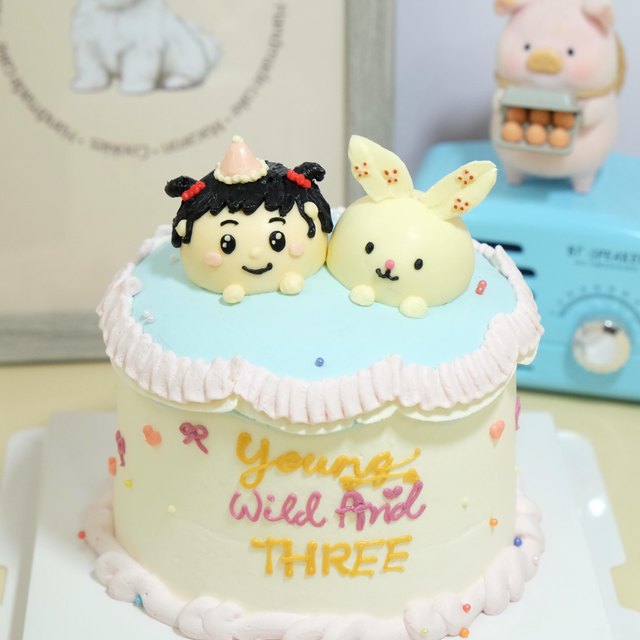 小豬與小兔派對蛋糕